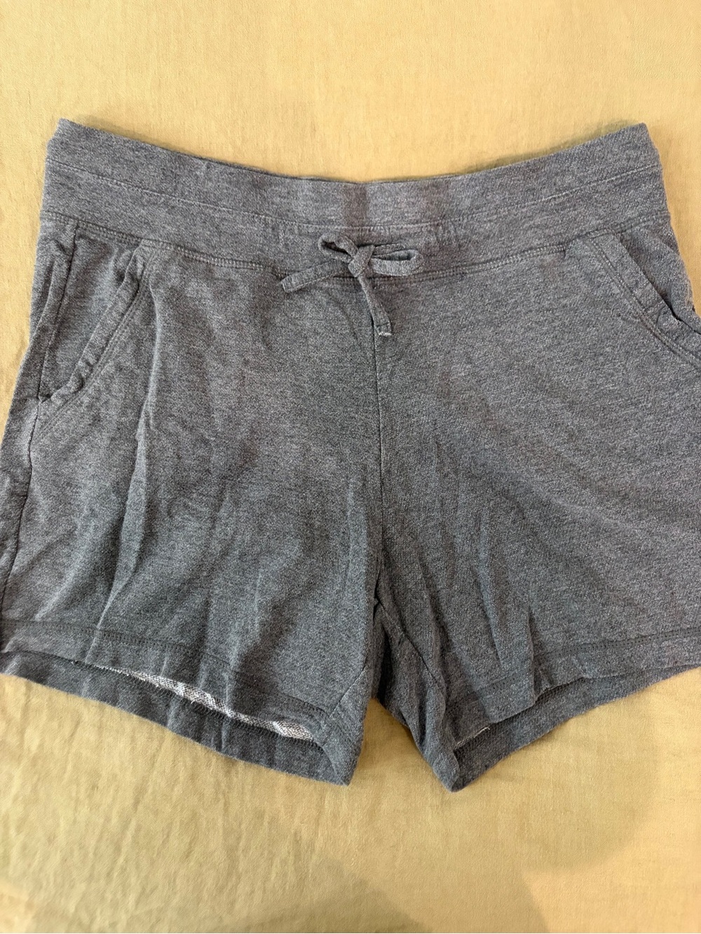 Women's Gray Athletic Drawstring Lounge Shorts